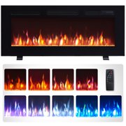 Efiretric  Grace 40" W 3 in 1 Electric Fireplace with Adjustable Color Flames, Adjustable Fire Cracking Sound and Remote control EF450B