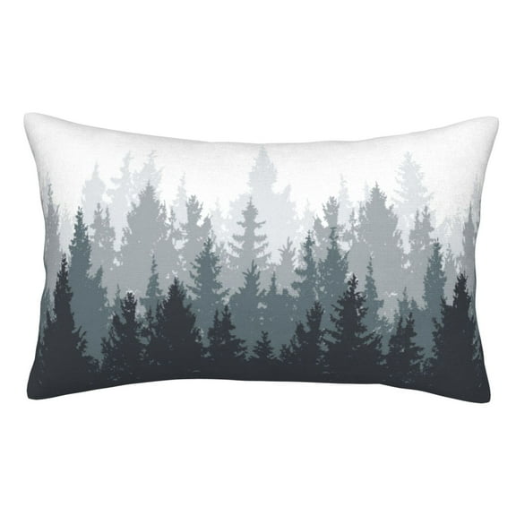 Eflxamz Throw Pillow Case Misty Forest Pillow Covers Decorative Throw Pillow Case for Sofa Couch Bed Chair 20x30 Inches