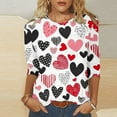 Efngkp 2025 Valentines Day Shirts for Women UK Spring Fashion 3/4