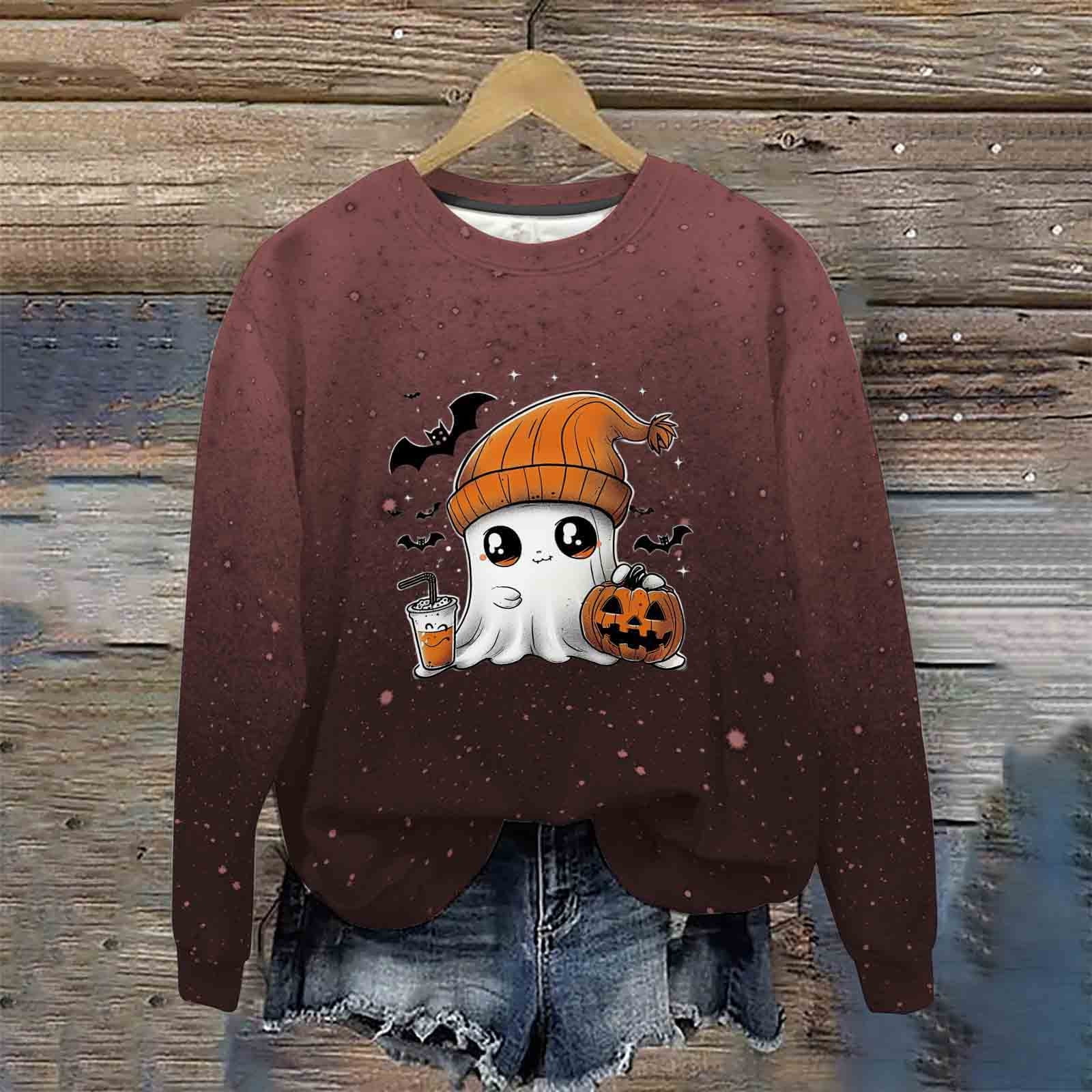 Halloween Ghost Round Neck Sweatshirt main image 0
