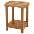 thumbnail image 1 of Efoee Adirondack Square Outdoor Side Table,2-Tier Storage Patio Side Table, HDPE End Tables for Backyard Pool Porch Garden Lawn, 1 of 9
