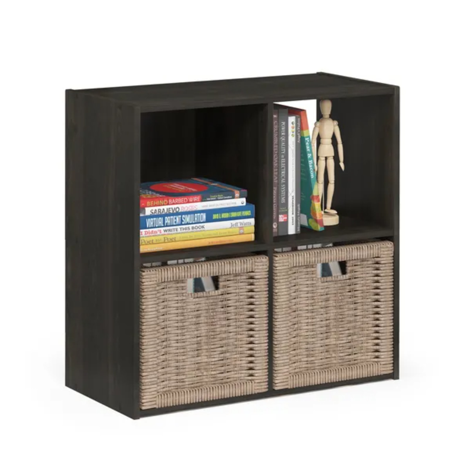 Open Back 4 Inch Efoee Decorative Open Back 4-Cube Storage Organizer, Pelli Cubic ...