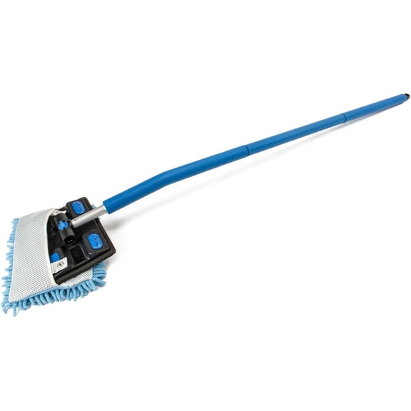Efoee Extendable Car Wash Brush, Mop, Mitt, Sponge | Blue w/ Noodle & Mesh Cover