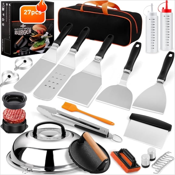 Efoee Griddle Accessories Kit for Blackstone, Professional Hibachi Flat Top Grill Tools, 27-Piece