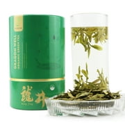 Efoofan Organic Longjing Loose Leaf Green Tea, 3OZ, Traditional Hand-Picking Dragon Well Tea Leaves