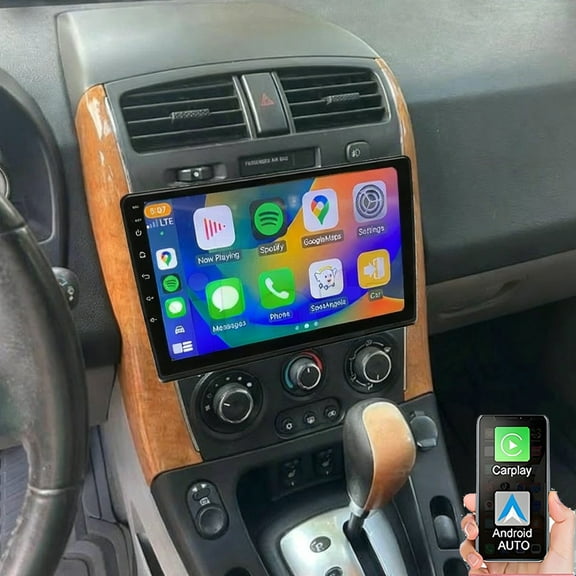 Eforcase 10.1" Android 15 Car Stereo for Saturn Vue 2006-2009 with Wireless CarPlay Android Auto, HD Touchscreen Head Unit with Built-in GPS Bluetooth FM WiFi with Backup Camera