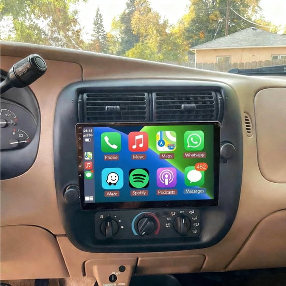 Eforcase 2G+64G Car Stereo Radio for Ford Ranger 1998-2006, 10.1 Inche IPS HD Touch Screen Car Radio with Wireless CarPlay Android Auto, GPS FM/SWC Bluetooth Backup Camera