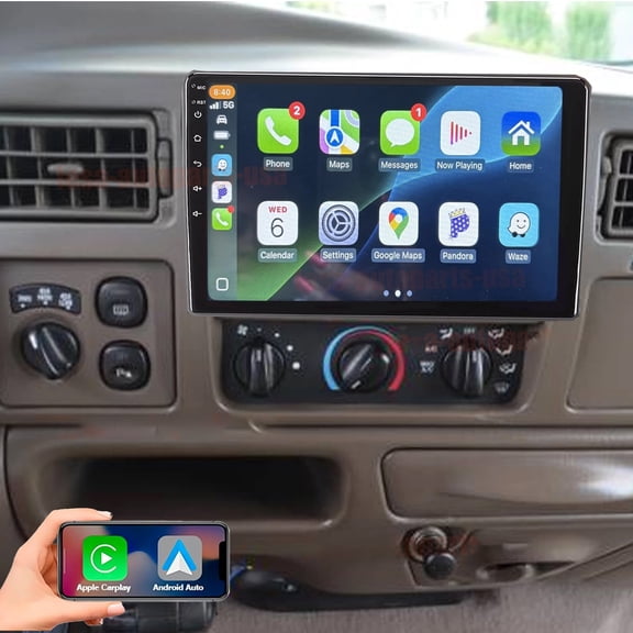 Eforcase 2GB+64GB Android Car Stereo Radio for Ford F250 F-350 1999-2004 with Wireless CarPlay & Android Auto, 10 inch HD IPS Touch Screen Bluetooth Mirror Link GPS WiFi FM Backup Camera