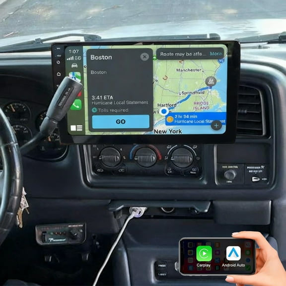 Eforcase 4+64G Car Radio for Chevrolet Silverado 1999-2006 with Wireless Carplay Android Auto, 10.1" HD Touchscreen Car Stereo with Backup Camera Bluetooth AM/FM/RDS Wi-Fi GPS SWC