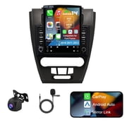 Eforcase 4+64G Car Radio for Ford Fusion 2010 2011 2012, Android 14 9.7 Touch Screen Aftermarket Radio with Wireless Carplay Android Auto GPS WiFi + Mic Backup Camera