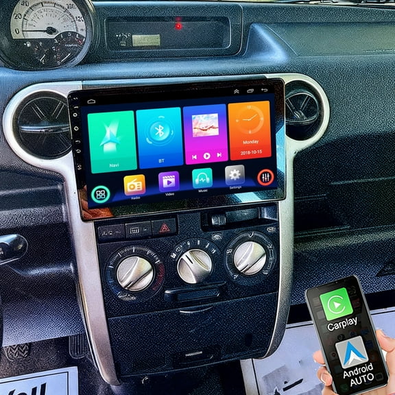 Eforcase 4G+64G Car Radio for Scion xB 2004-2006, Android Car Stereo with Wireless CarPlay & Android Auto, 10" HD OLED Touchscreen, SWC, AM/FM/RDS, 1080P Backup Camera