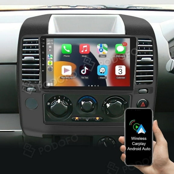 Eforcase 9" Car Stereo Radio for Nissan Navara 2006-2012 Android 13 2G+32G Wireless Carplay Android Auto,WiFi GPS,Bluetooth,FM/RDS/SWC