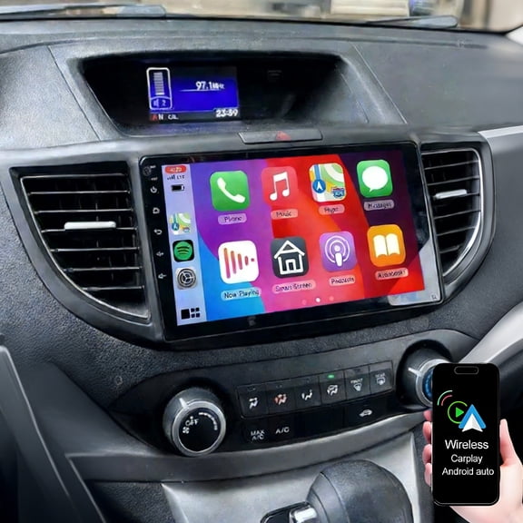 Eforcase Android 13 Car Radio for Honda CRV 2012-2016, 10 Inch Touch Screen GPS Stereo Player 2 Din Bluetooth WiFi FM Receiver Mirror Link Dual USB + Backup Camera