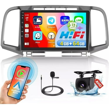Eforcase Android 13 Car Radio Stereo 4+64GB Compatible for Toyota Venza 2008-2016 WIFI Wireless Carplay Android Auto FM BT GPS Navi with Camera