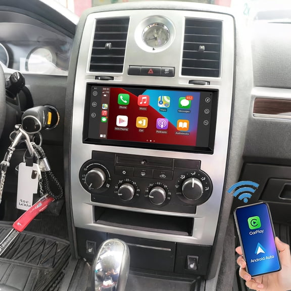 Eforcase Android 13 Car Radio Stereo for Chrysler 300 300C 2007-2010, 7 inch Touch Screen with Wireless CarPlay Android Auto Mirror Link WiFi Bluetooth FM GPS Navigation Backup Camera