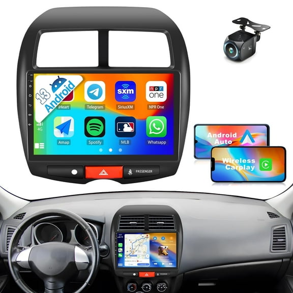 Eforcase Android 13 Car Stereo Radio for Mitsubishi RVR ASX Outlander Sport 2011-2017 with Carplay Android Auto 9 inch HD Touch Screen GPS FM/RDS/SWC Car Navigation