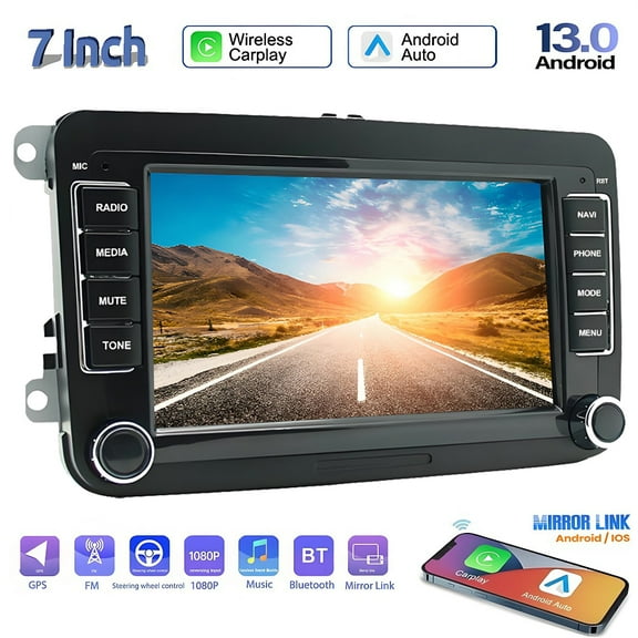 Eforcase Android 13 Car Stereo Radio for VW Volkswagen Jetta Passat, 7 Inch Touch Screen Support GPS Navigation Bluetooth WiFi Mirror Link FM/RDS SWC Rear View Camera