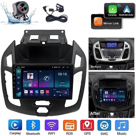 Eforcase Android 13 Car Stereo Radio for Ford Transit Connect 2014-2018, HD Touch Screen with Wireless Carplay/Android Auto, 2+32G