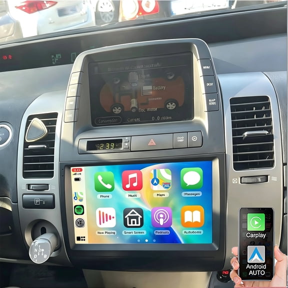 Eforcase Android 14 Car Stereo for Toyota Prius 2003-2009, 9" Touchscreen Radio Support Wireless CarPlay Android Auto with Backup Camera, 4GB RAM + 64GB ROM