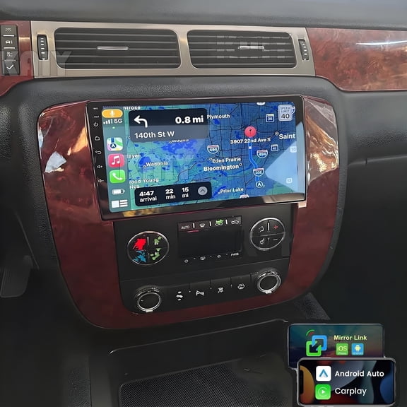 Eforcase Android 14 Radio for Chevrolet GMC 2006-2014 with Carplay Android Auto Bluetooth GPS Navigation Touch Screen Car Play Screen, 9inch IPS Screen with Camera - 4GB RAM+ 64GB ROM