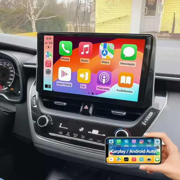 Eforcase Android 15 Car Stereo for Toyota Corolla 2018-2021, 10 inch Touch Screen Car Radio with Wireless CarPlay Android Auto Audio Support BT WiFi GPS Hi-Fi FM RDS SWC with Backup Camera
