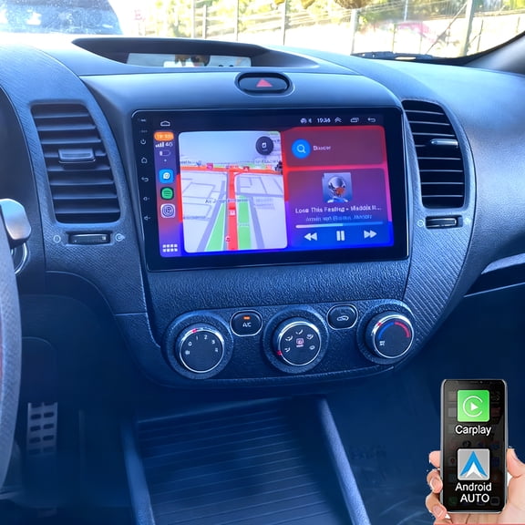 Eforcase Android Car Radio for Kia K3 2013-2018, 2G+64G 9 inch Car Stereo with Wireless Carplay Android Auto, Touch Screen with GPS Bluetooth WiFi SWC FM RDS DSP Backup Camera