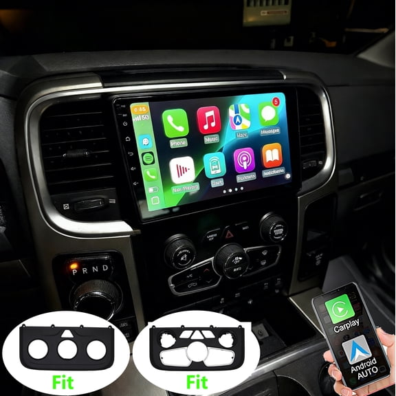 Eforcase Android Car Radio for Ram 1500 2500 3500 2013-2019, 9 inch Touch Screen Car Stereo with Wireless Carplay Android Auto Bluetooth WiFi FM GPS SWC Backup Camera