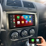 Eforcase Car Radio for Dodge Challenger 2008-2014 with Wireless Carplay Android Auto, 7 inch HD Touch Screen Car Stereo with Bluetooth/GPS/WiFi/FM/SWC/USB/HD Backup Camera