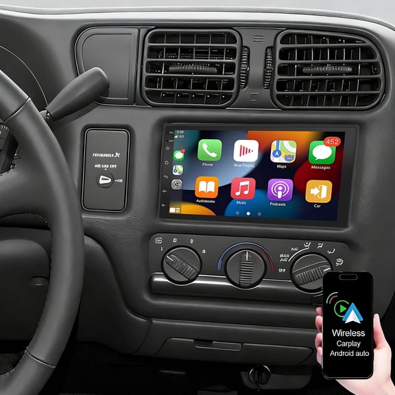 Eforcase Car Radio for GMC Sonoma 2003-2004 Android 15 Touch Screen Car Stereo with Wireless Carplay Android Auto Bluetooth WiFi GPS Backup Camera Head Unit