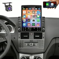 Eforcase Car Radio for Mercedes-Benz W204 S204 C300 2007-2010 with Wireless CarPlay Android Auto, 9.7in" Touch Screen Stereo DSP/SWC AM FM with AHD Camera