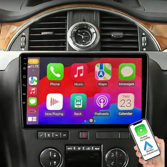 Eforcase Car Radio Stereo for Buick Enclave 2008-2012, Android Car Radio with 10.1 Inch HD Touch Screen Wireless CarPlay Android Auto Bluetooth 5G WiFi FM GPS SWC Backup