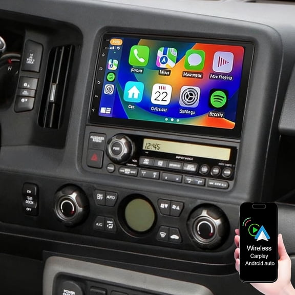 Eforcase Car Radio Stereo for Honda Ridgeline 2006-2014 with Wireless Carplay Android Auto, 2+32G 7 Inch Touch Screen Bluetooth GPS FM RDS WiFi SWC with Backup Camera