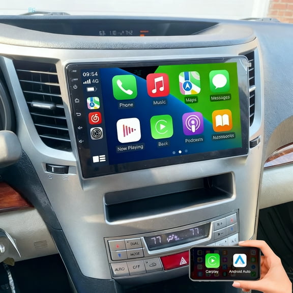 Eforcase Car Radio for Subaru Legacy/Outback 2009-2014 Android 15 Car Stereo 9 inch Touch Screen with Wireless Carplay Android Auto Mirror Link GPS Navigation Bluetoot AM/FM + Backup Camera