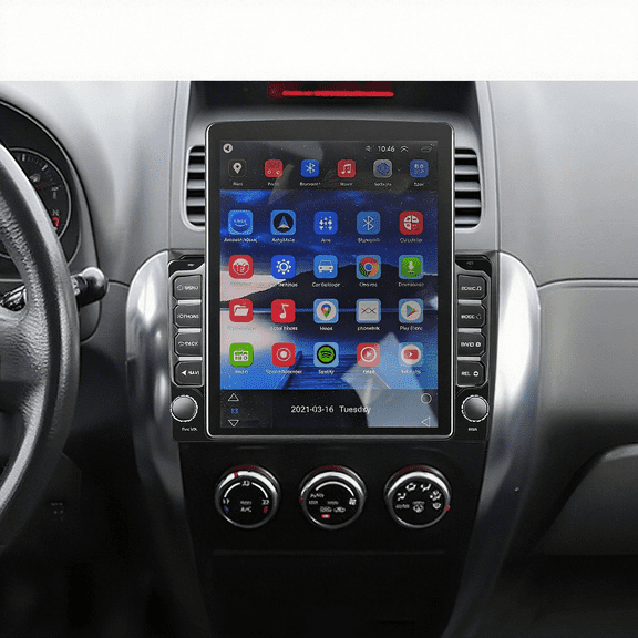 Eforcase Car Radio for Suzuki SX4 2006-2013 with Wireless Carplay Android Auto, Android 13 10.1 Inch IPS Touch ScreenBluetooth/GPS/WiFi/SWC/FM with Rear Camera