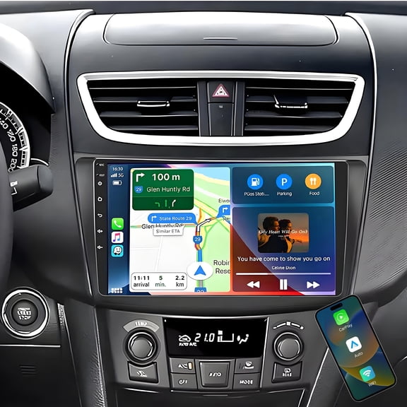 Eforcase Car Radio for Suzuki Swift 2010-2016, Android Car Stereo GPS Navigation WiFi Wireless Carplay Android auto Mirror Link 9inch Touchscreen Bluetooth FM/RDS SWC + Backup Camera