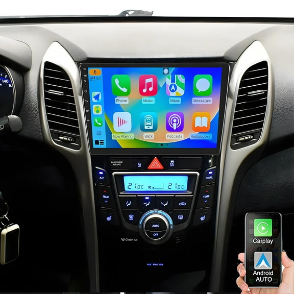 Eforcase Car Stereo for Hyundai I30 GD 2012-2017 with Wireless Carplay Android Auto, 9 inch Touch Screen Radio, Mirror Link, Bluetooth, WiFi with Back-up Camera