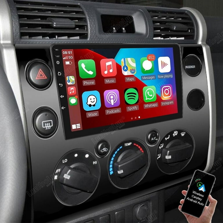Eforcase Car Stereo Radio with Carplay Android Auto for Toyota Fj