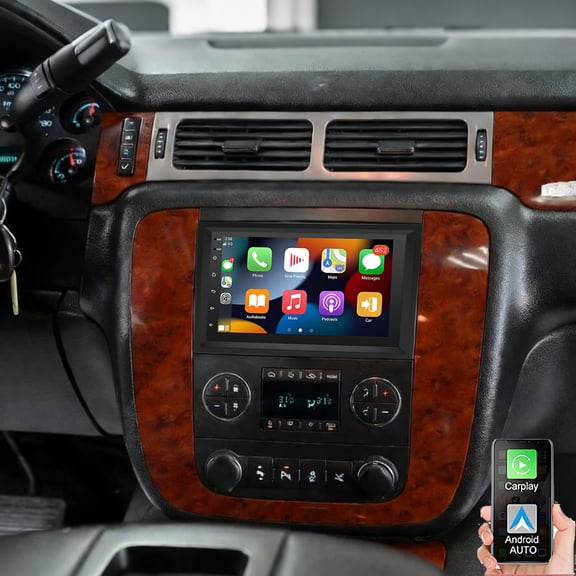 Eforcase Car Stereo Radio for Chevrolet Tahoe 2007-2014 - 7 inch Touchscreen with Wireless Carplay and Android Auto GPS Navigation Bluetooth WiFi RDS FM SWC Backup Camera