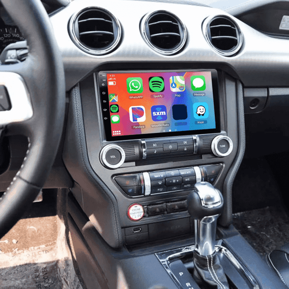 Eforcase Car Stereo Radio for Ford Mustang 2015-2021, 9 inch IPS Touch Screen Car Player Support Wireless Carplay Android Auto, Android 13 WiFi GPS,Bluetooth,FM/RDS/SWC Radio