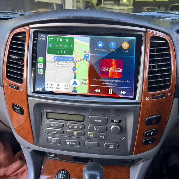 Eforcase Car Stereo Radio for Lexus LX470 2002-2007 with Wireless CarPlay Android Auto, 10 inch IPS Screen MP5 Player DSP SWC AM/FM Bluetooth with AHD Camera