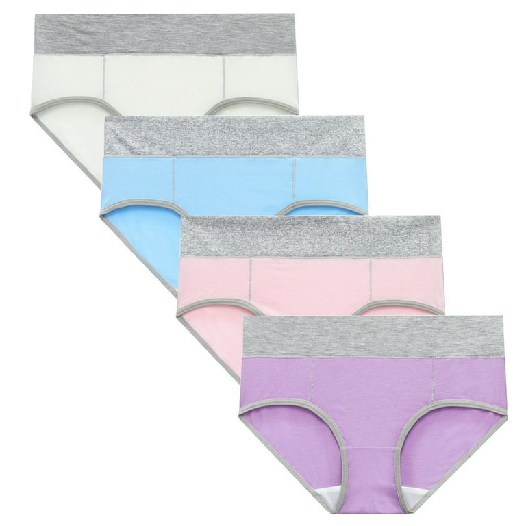 Efsteb Cotton Underwear for Women Knickers Panties Briefs Lingerie  Underwear Comfortable Solid Color Briefs Breathable Dark Gray