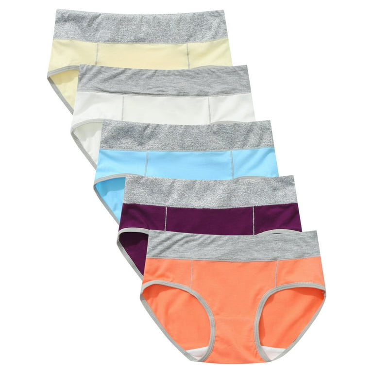 Efsteb 5 Pack Womens Panties Cotton Underwear Underwear Briefs