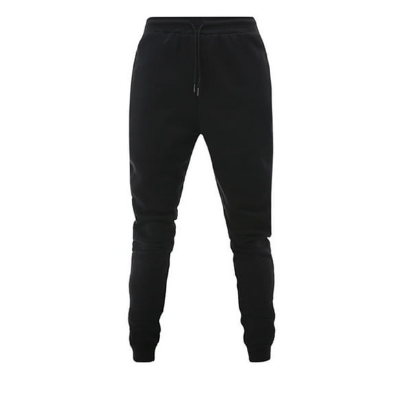 Efsteb Baggy Sweatpants for Women Winter Warm Fleece Sweatpants Solid Color Casual Pants Comfy Sports Pants Trousers (Black,S)