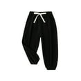 thumbnail image 1 of Efsteb Boys Girls Corduroy Jogger Pants Solid Color Elastic High Waist Y2k Streetwear Sweatpants Casual Comfy Soft Sweatpants (Black,5 Years), 1 of 2