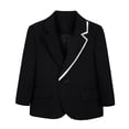 thumbnail image 1 of Efsteb Boys Suits Blazer Fall Fashion Casual Lapel Button Jackets Coat Formal Blazers (Black,10-11 Years), 1 of 2