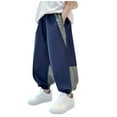 thumbnail image 1 of Efsteb Boys Sweatpants Boys Jogger Pants Loose Work Out Athletic Running Thin Straight Leg Sweatpants (Navy,9 Years), 1 of 5