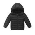 thumbnail image 1 of Efsteb Boys Winter Coat Puffer Jacket Hooded Zip Outwear Long Sleeve Down Coat Winter Warm Jackets (Black,8 Years), 1 of 7