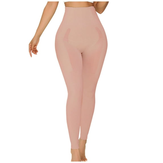 Efsteb Butt Lifting Leggings for Women High Waist Pants for Women Gym Sports Stretch Yoga Pants Solid Color Tight Fitness Running Leggings Trousers Pink S