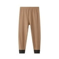 thumbnail image 1 of Efsteb Children's Kids Girls Thickening Warm Pants Boneless Close Fitting Double-Sided Brushed Home Bottom Pants (Coffee,12 Years), 1 of 4