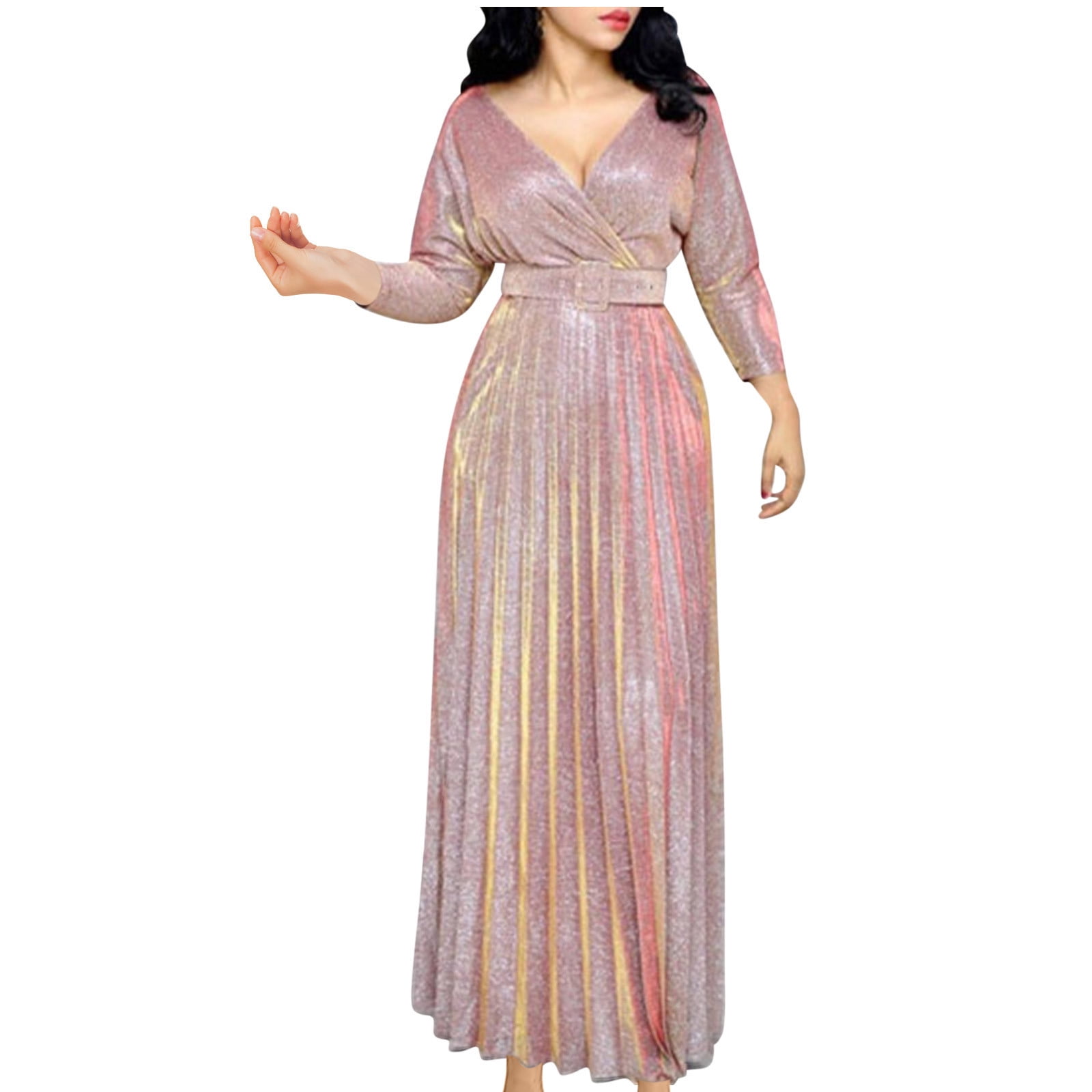 green emerald velvet dress AOMEI Women's Green Asymmetrical V Neck Half Sleeve with Bow Tie Pleated  Midi Summer Dress (Small,Green) at Amazon Women's Clothing store main image 1